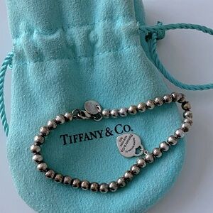 Tiffany and co heart tag beaded bracelet